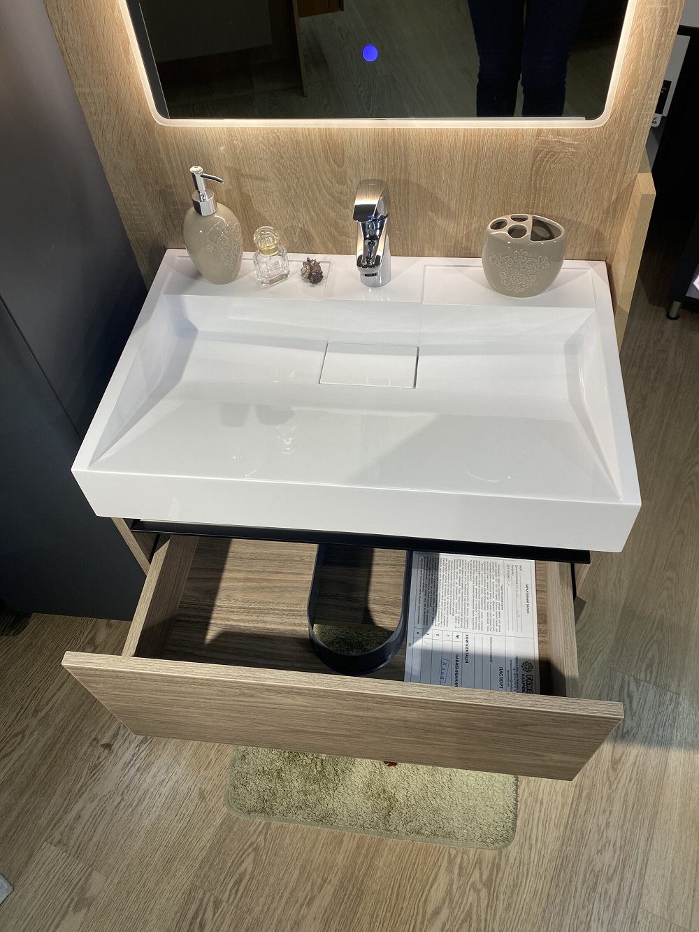 Шафка під умивальник Palma 700 Горіх Барселона Fancy Marble - Зображення 164713245-534e5.jpg