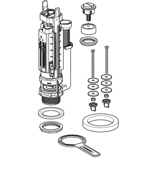 Сливной механизм для бачка 282.303.21.2 Geberit - Зображення 164714687-8760f.jpg