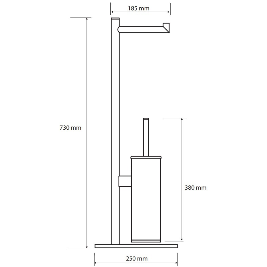 Стійка для туалетного паперу та щітки WC Dark 104836110 Bemeta - Зображення 164715125-854b2.jpg