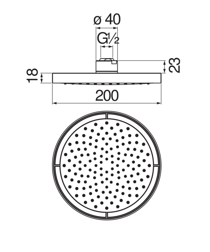 Верхній душ Tramonto PVD AD139-10CRCP Nobili - Зображення 164715185-77434.jpg