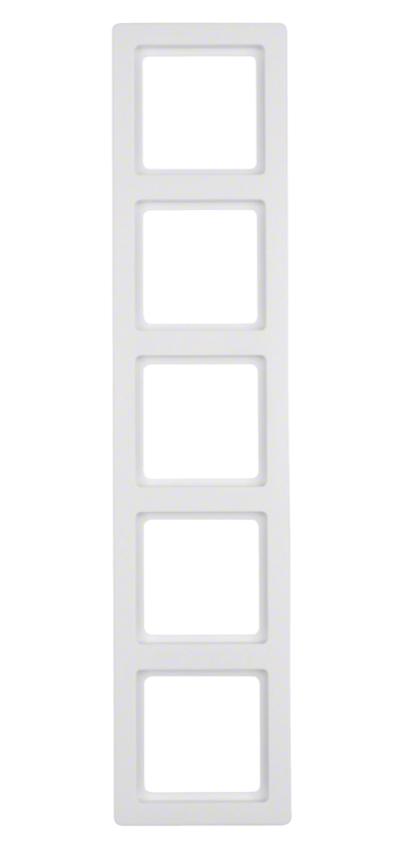 Рамка 5-местная Berker Q1 Полярно-белый 10156089 Hager - Зображення