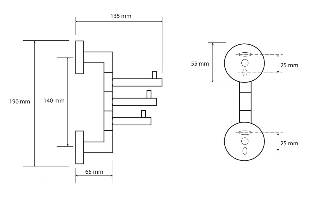 Крючок тройной Dark поворотный 104206070 Bemeta - Зображення 164715335-565c7.jpg