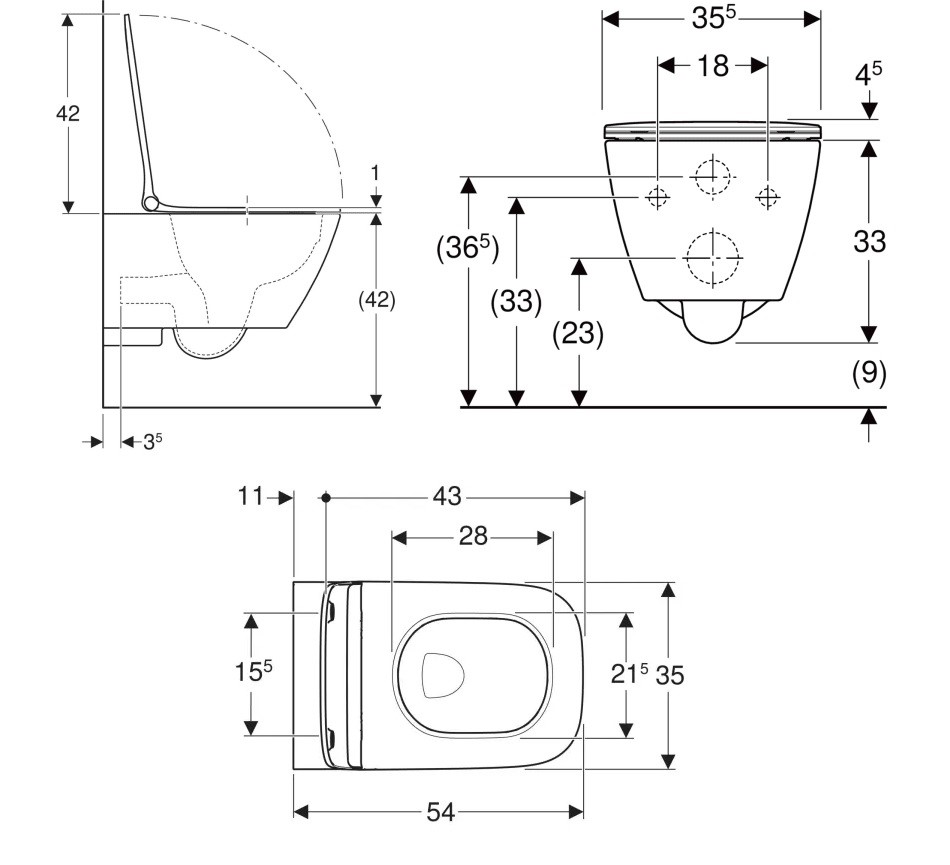 Унітаз підвісний з кришкою Smyle Square Rimfree 500.685.01.1 Geberit - Зображення 164715373-789ad.jpg