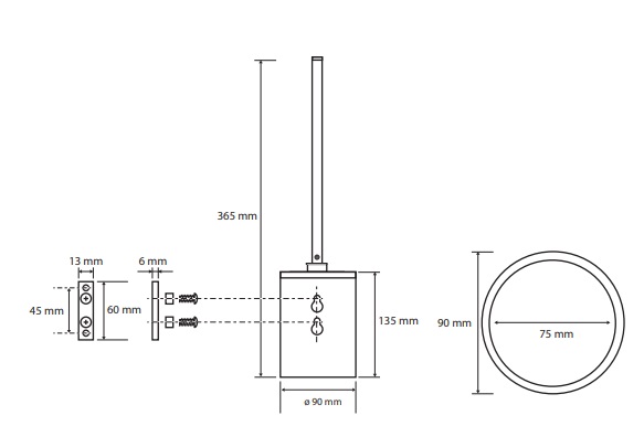 Туалетна щітка з тримачем Dark 104913120 Bemeta - Зображення 164716030-67a29.jpg