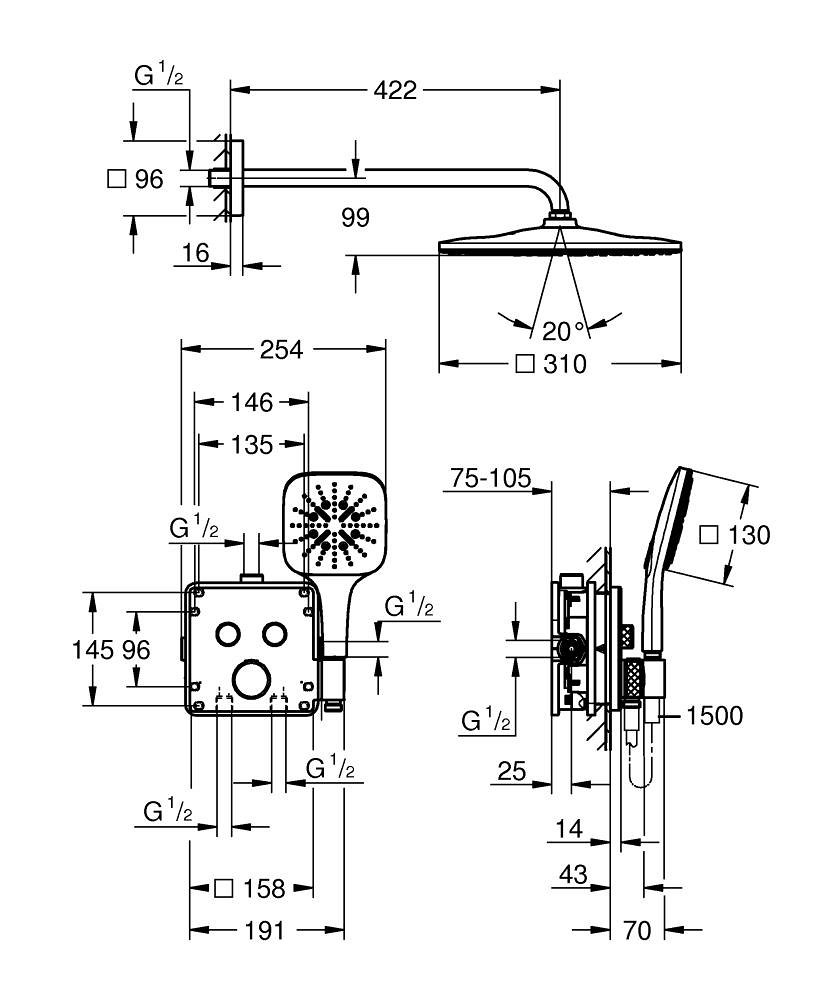 Душова система Grohtherm SmartControl 34865KF0 Grohe - Зображення 164716492-99949.jpg