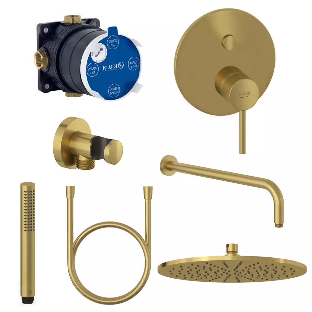 Душевая система 7 в 1 Bozz золото брашированное 38658N076 Kludi - Зображення 164716562-adb88.jpg
