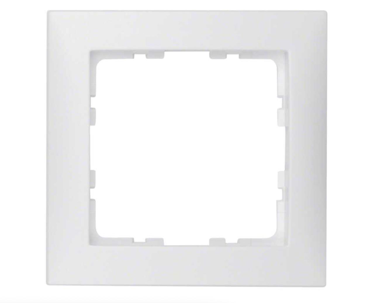 Рамка 1-местная Berker Matt S1 Полярно-белый 10119909 Hager - Зображення
