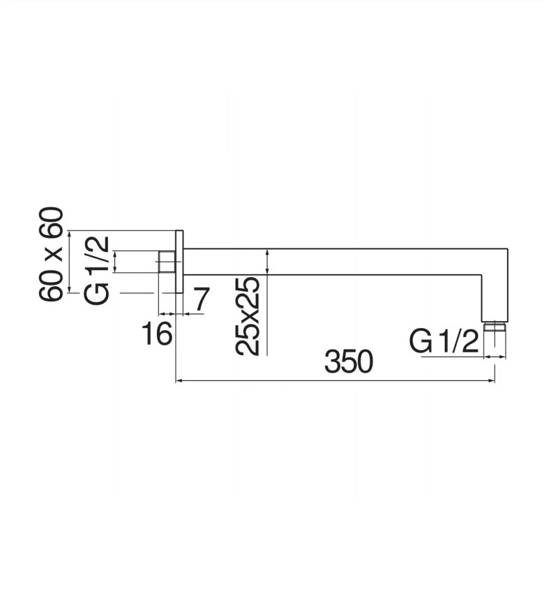 Душовий кронштейн Inox брашований AD138-24IX Nobili - Зображення 164716956-901dd.jpg