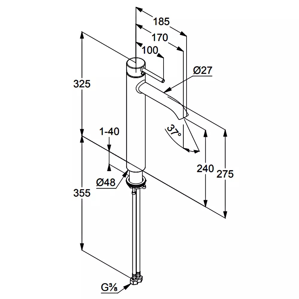Смеситель для умывальника Bozz New 240 белый matt 382865376 Kludi - Зображення 164716974-033e9.jpg