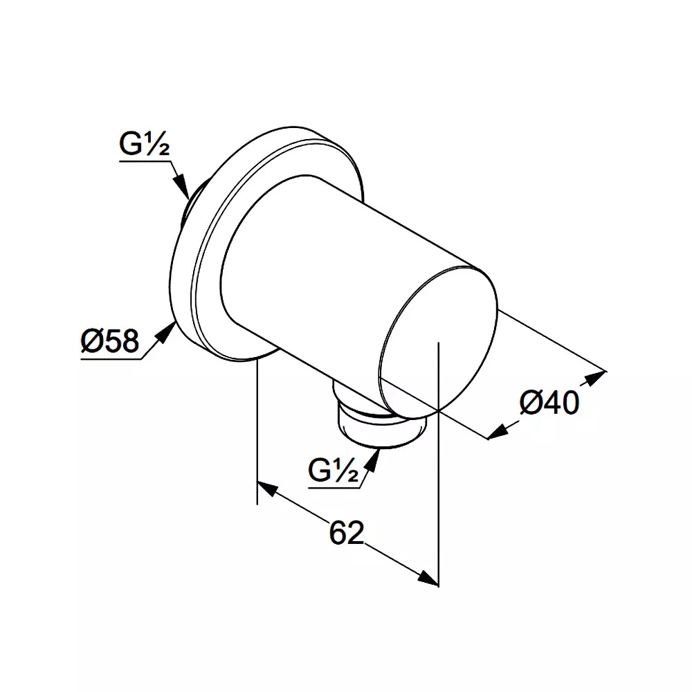 Підключення душового шланга DN 15 Nova Fonte 2054353-15 білий Kludi - Зображення 164716975-bb5ed.jpg