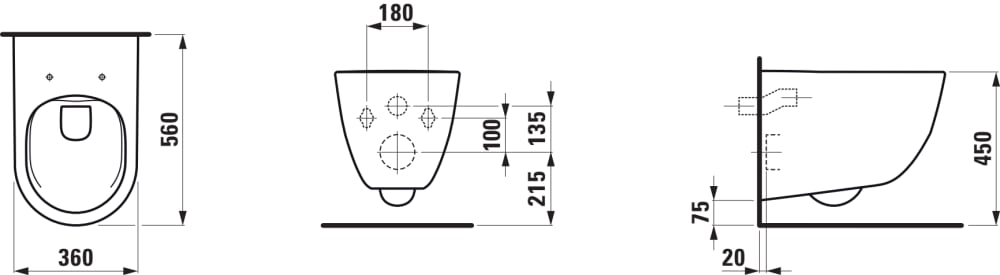 Комплект Унітаз підвісний PRO Comfort Rimless з кришкою soft-close H8219620000001+H8989660000001 LAUFEN - Зображення 164718788-da558.jpg