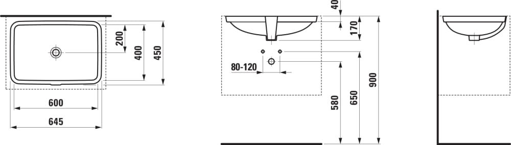 Умивальник Laufen Pro S 600 мм H8119650001091 LAUFEN - Зображення 164718803-a0827.jpg