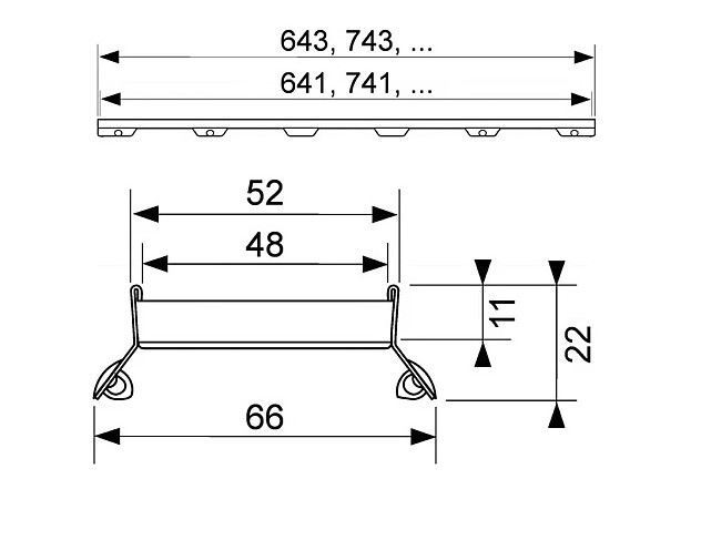Душовий канал 70 см TECEdrainline Plate II під облицювання 600772 TECE - Зображення 164718864-6a7aa.jpg