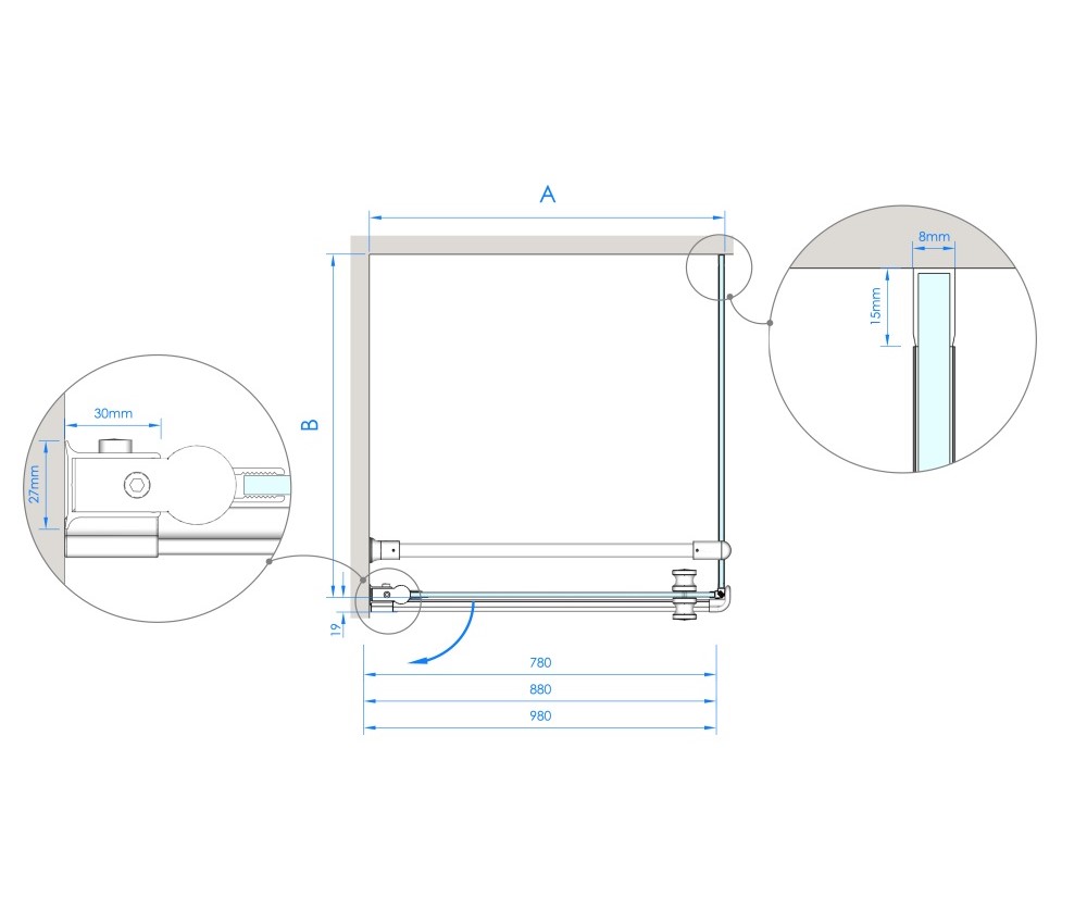 Душевая кабина Kristina 90х90 BRASTA - Зображення 164720062-4e24c.jpg