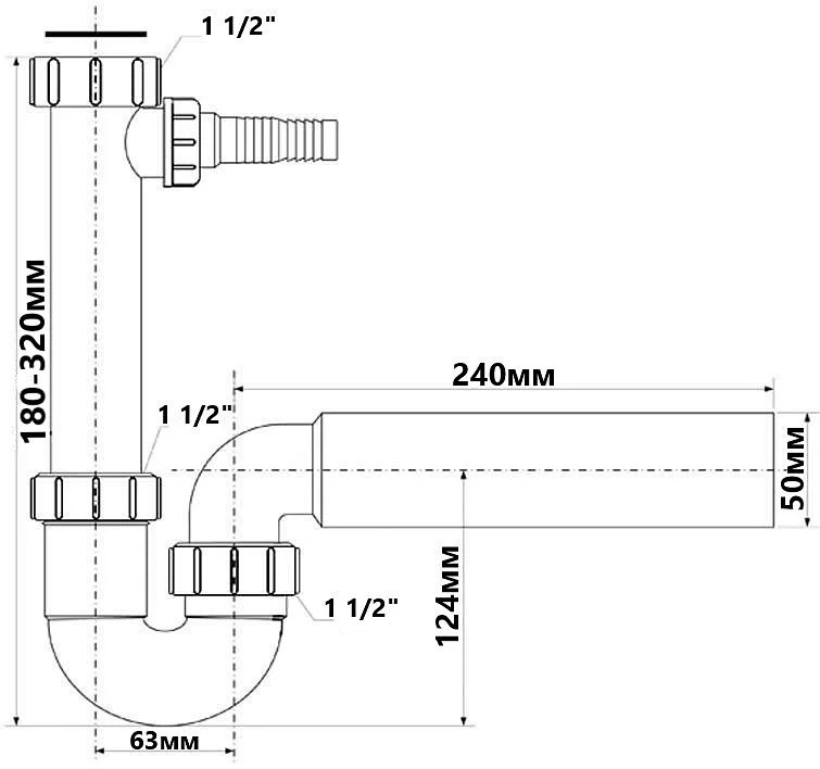 Сифон для кухонної мийки HC7 McAlpine - Зображення 164720160-cbdb6.jpg