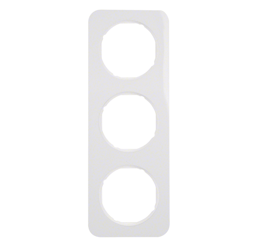 Рамка 3-местная Berker R1 Полярно-Белый 10132189 Hager - Зображення