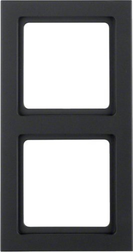 Рамка 2-местная Berker Q3 Антрацит 10126096 Hager - Зображення