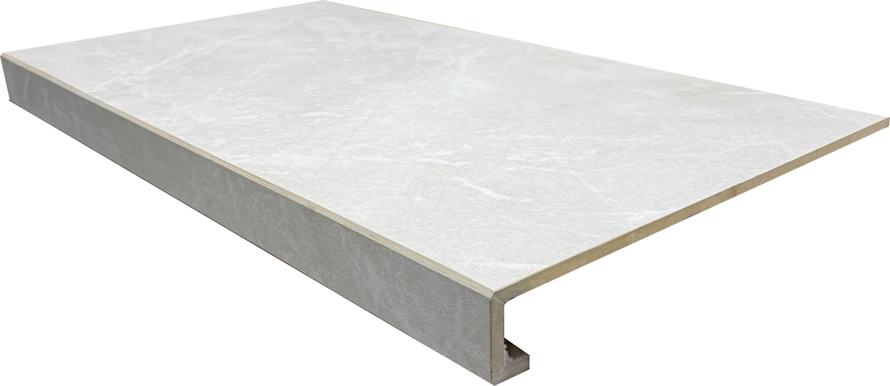 Сходинка пряма з капіносом SGGF 33060018 Stone White 325x597 Котто Кераміка - Зображення