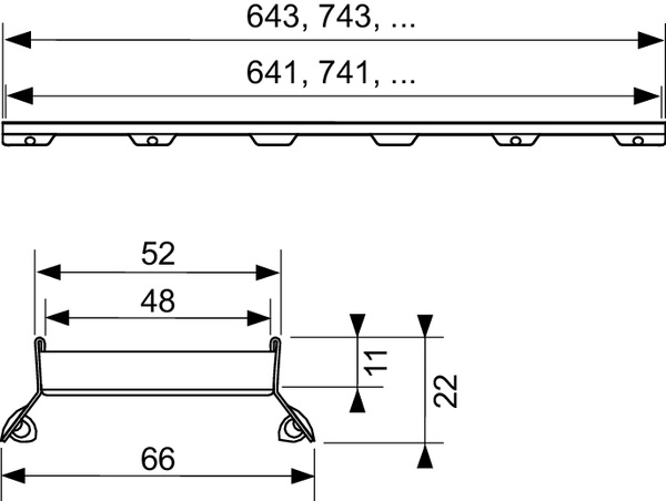 Душовий канал 70 см TECEdrainline Plate II під облицювання 600872 TECE - Зображення 164723703-c48d2.jpg