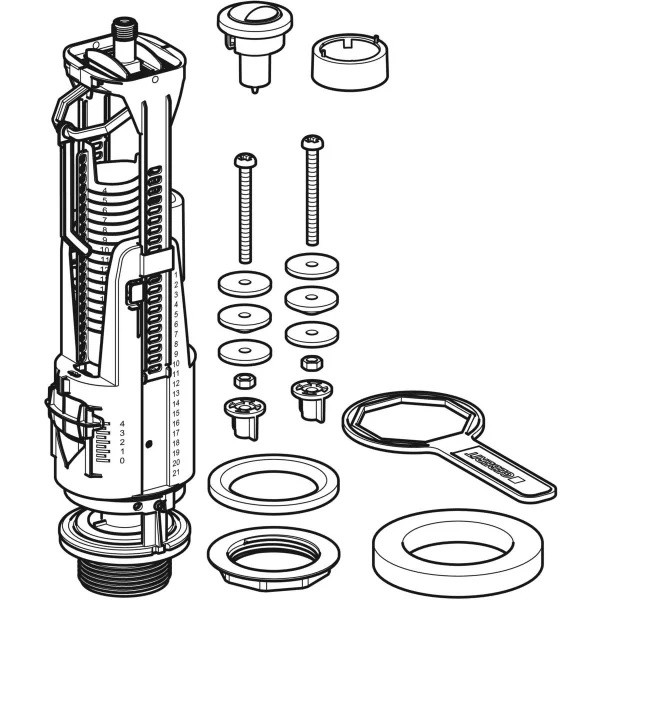 Зливний механізм для бачка 136.909.21.2 Geberit - Зображення 164723954-0fab7.jpg