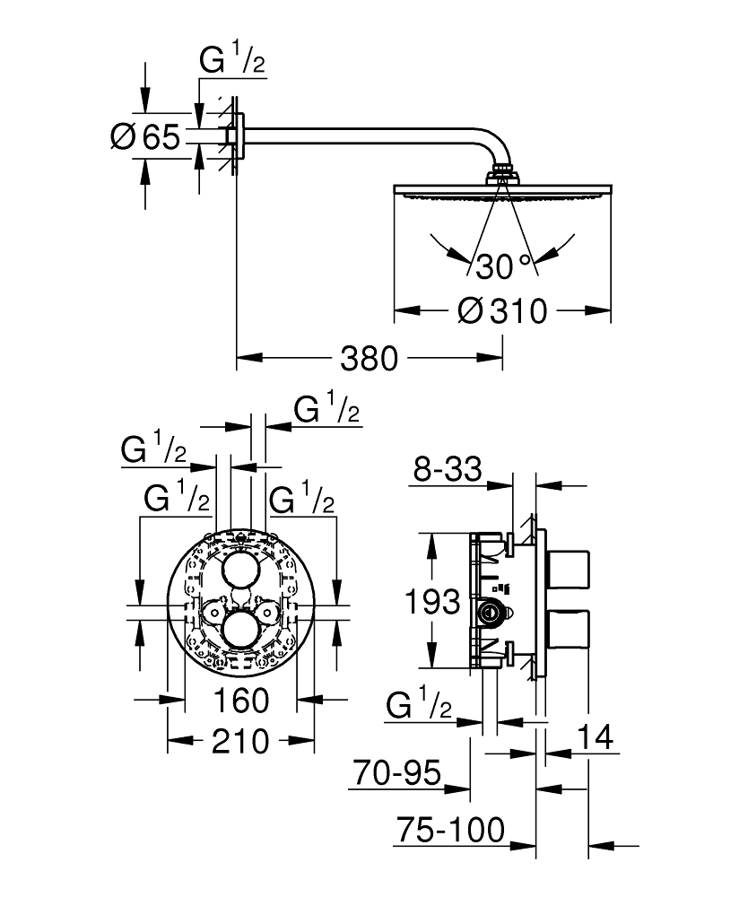 Душова система Grohtherm 3000 Cosmopolitan 34571000 Grohe - Зображення 164726626-541a4.jpg