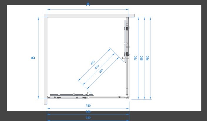 Душова кабіна Vesta 90х90х200 сатин BRASTA - Зображення 164727409-4b12d.jpg