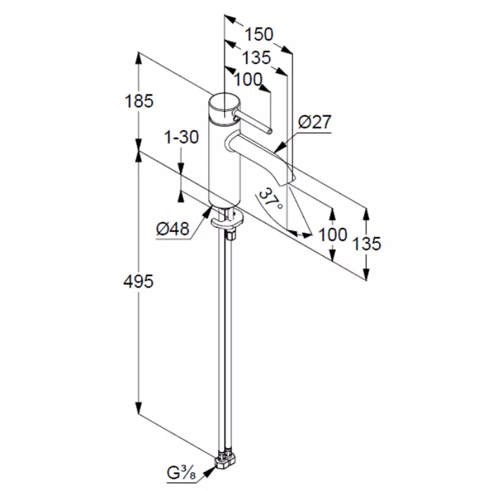 Змішувач для умивальника Bozz New 100 золотий брашований 38282N076 Kludi - Зображення 164730706-96b9c.jpg