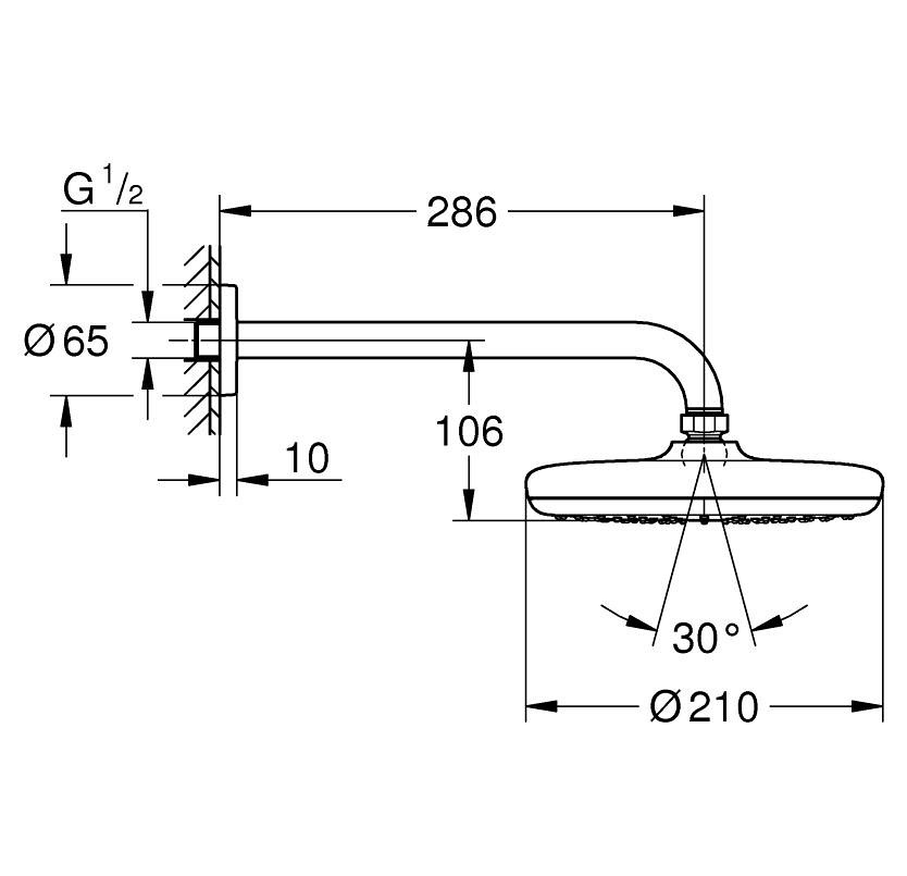 Верхній душ Tempesta 210 1022182430 Grohe - Зображення 164730923-ab46d.jpg