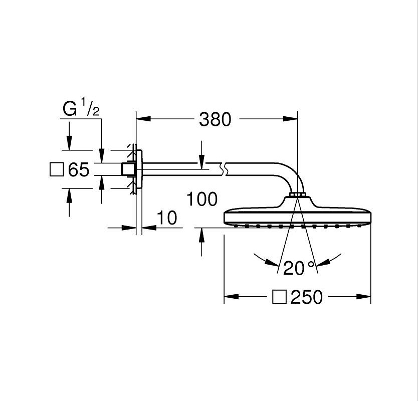 Верхній душ Tempesta 250 Cube 266872430 Grohe - Зображення 164731058-74f06.jpg