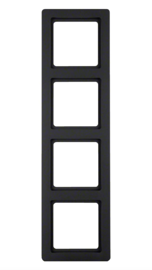 Рамка 4-місна Berker Q1 Антрацит 10146086 Hager - Зображення