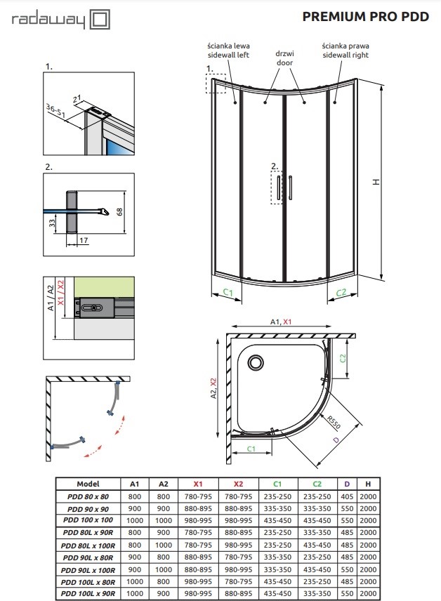 Душевые двери Premium Pro PDD RADAWAY - Зображення 164732560-20611.jpg
