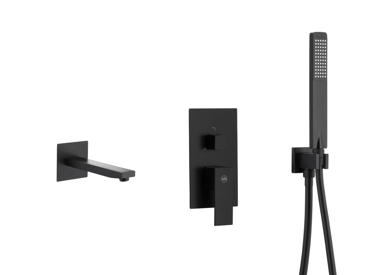 Змішувач для ванни Logon Black 5139-401-81 KFA ARMATURA - Зображення