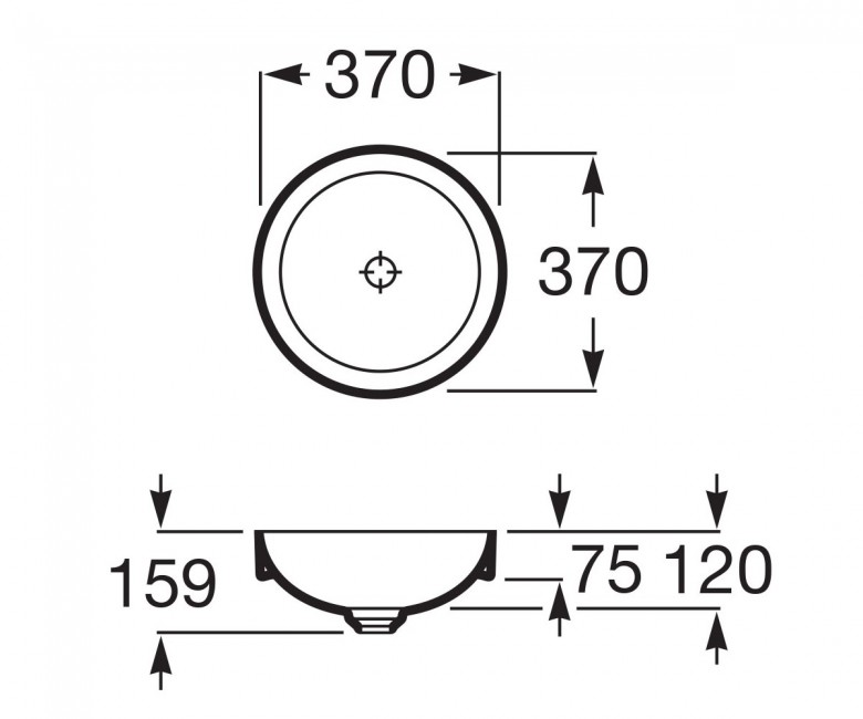 Умывальник Inspira Round 370х370 A32752R660 Roca - Зображення 164732988-89c85.jpg