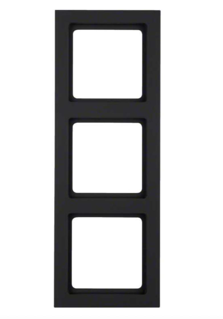 Рамка 3-місна Berker Q3 Антрацит 10136096 Hager - Зображення