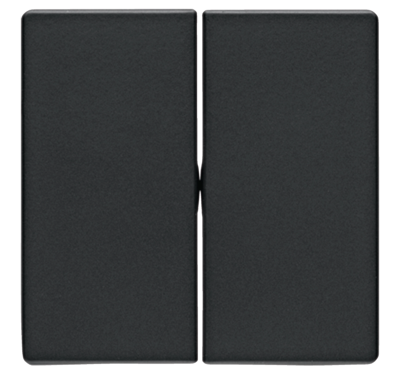 Клавиша выключателя двойная Berker Qх Антрацит 16236086 Hager - Зображення