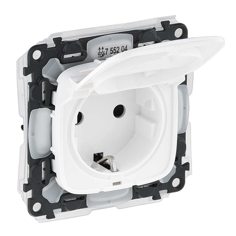 Розетка силова 2К+З і шторками IP44 Valena Allure 755204 Legrand - Зображення