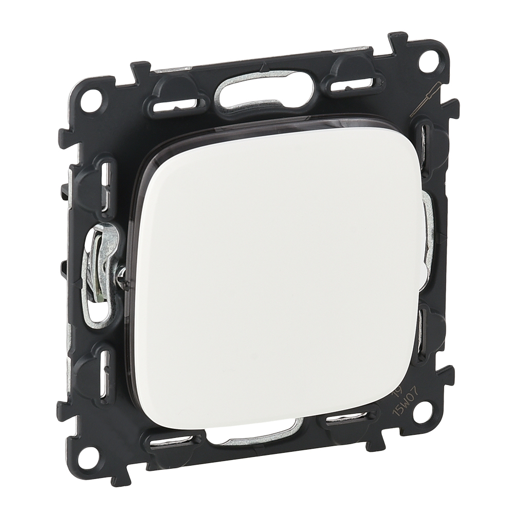 Перемикач 1-клавішний 10АХ автоматичні клеми Valena Allure Білий 752706 Legrand - Зображення