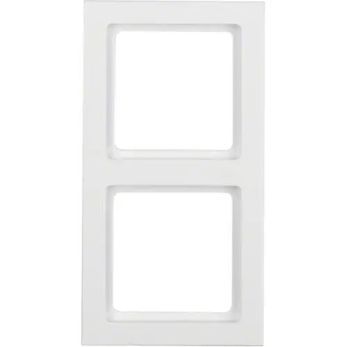Рамка 2-х местна полярное белизна Berker 10126099 Hager - Зображення