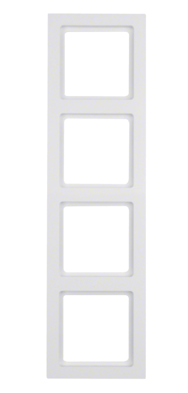 Рамка 4-местная Berker Q3 Полярно-белый 10146099 Hager - Зображення