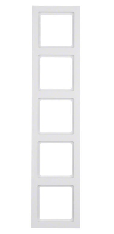 Рамка 5-местная Berker Q3 Полярно-белый 10156099 Hager - Зображення