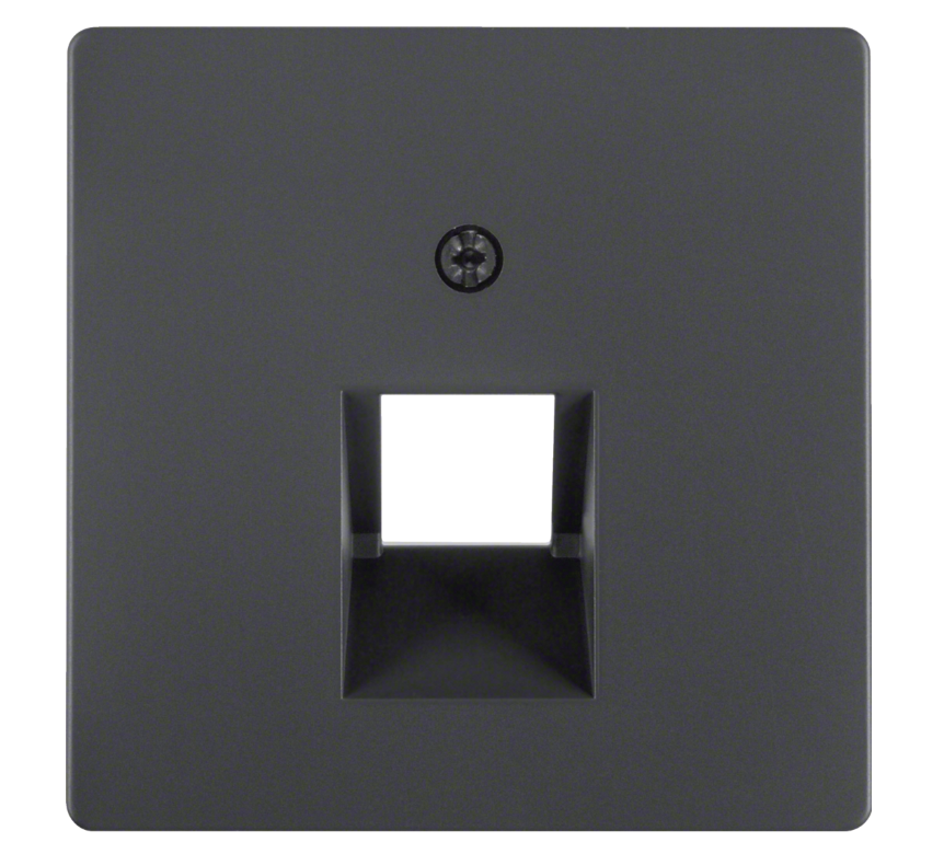 Накладка розетки UAE Berker Антрацит 14076086 Hager - Зображення 164734877-cfd09.png