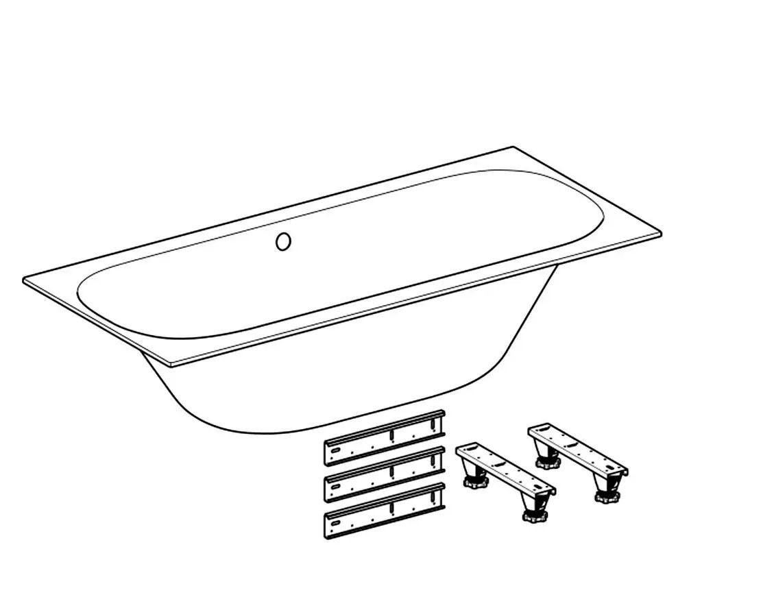 Ванна прямоугольная Soana Slim Rim Duo с ножками 170x75 554.003.01.1 Geberit - Зображення 164734905-30ec0.jpg