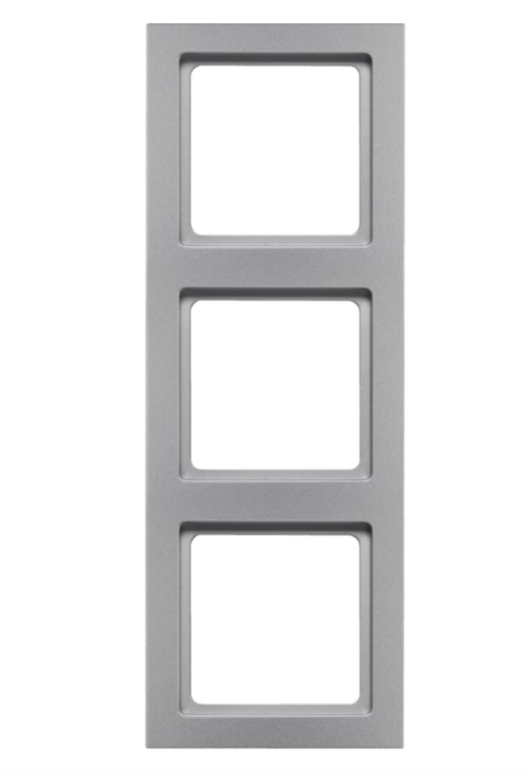 Рамка 3-місна Berker Q3 Алюміній 10136094 Hager - Зображення 164735300-c20ad.jpg