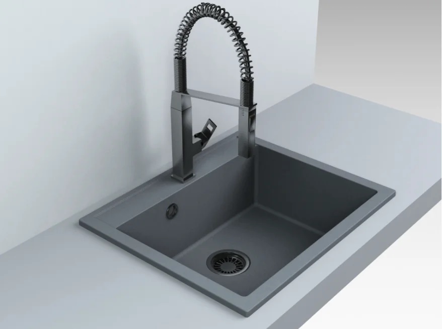 Кухонна мийка Oregon 108060013 сірий Fancy Marble - Зображення