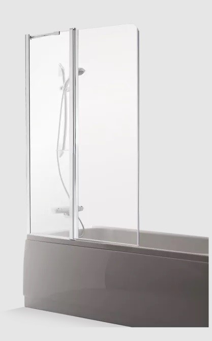 Шторка для ванни двоелементна Maja Plus 80 BRASTA - Зображення
