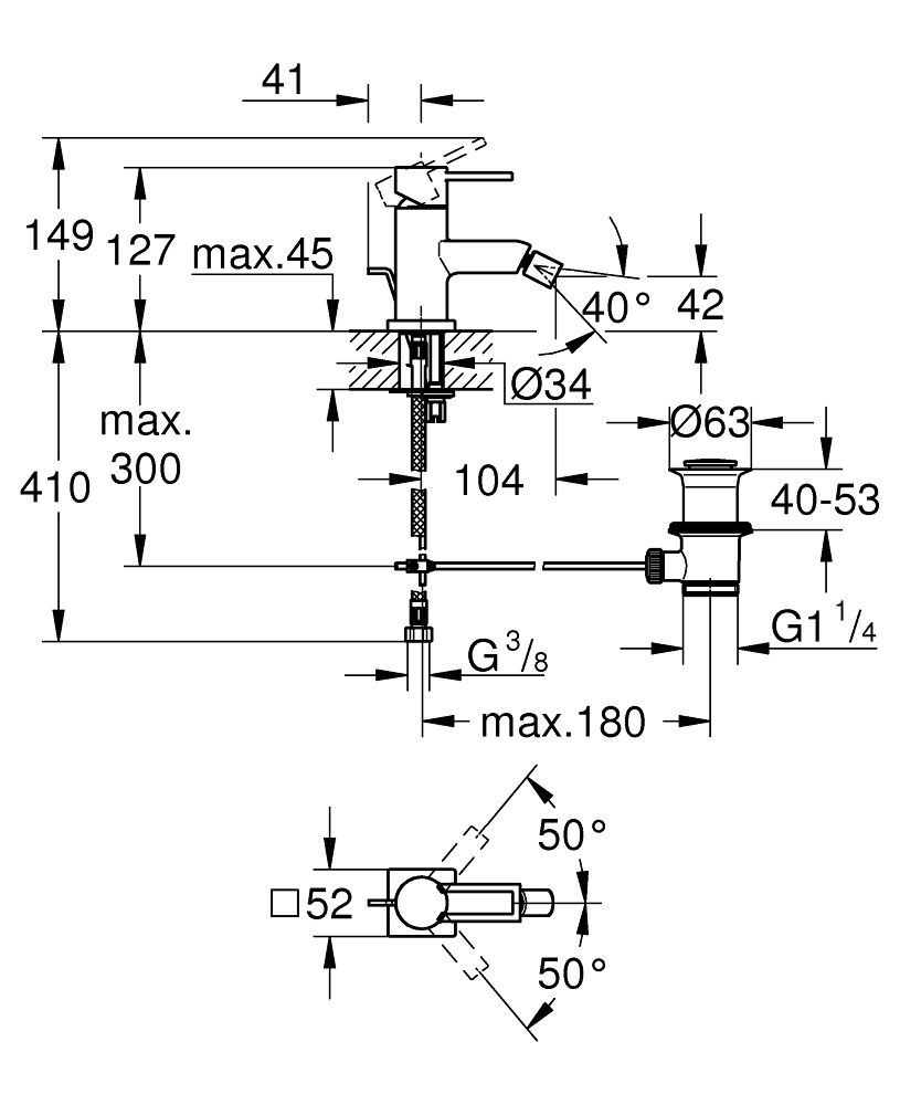 Змішувач для біде Allure 32147000 Grohe - Зображення 164739231-68bf6.jpg