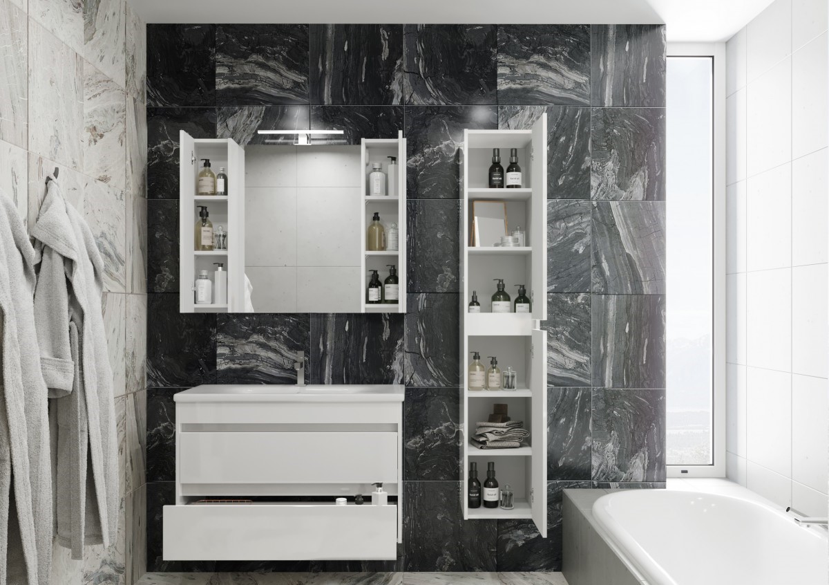 Шкафчик с умывальником Luton Lt-100 белый Juventa - Зображення 164743063-5469d.jpg