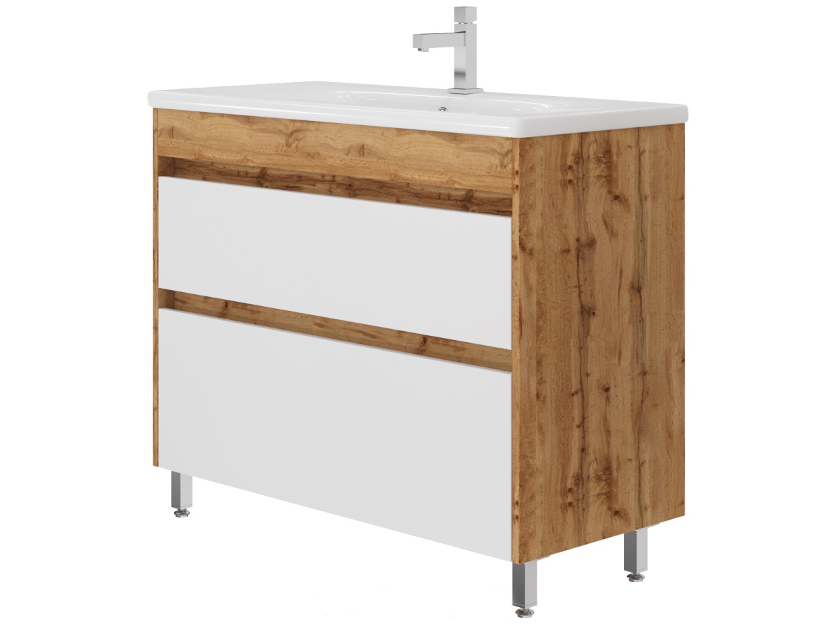 Шкафчик с умывальником Luton Lt-100 дуб вотан Juventa - Зображення