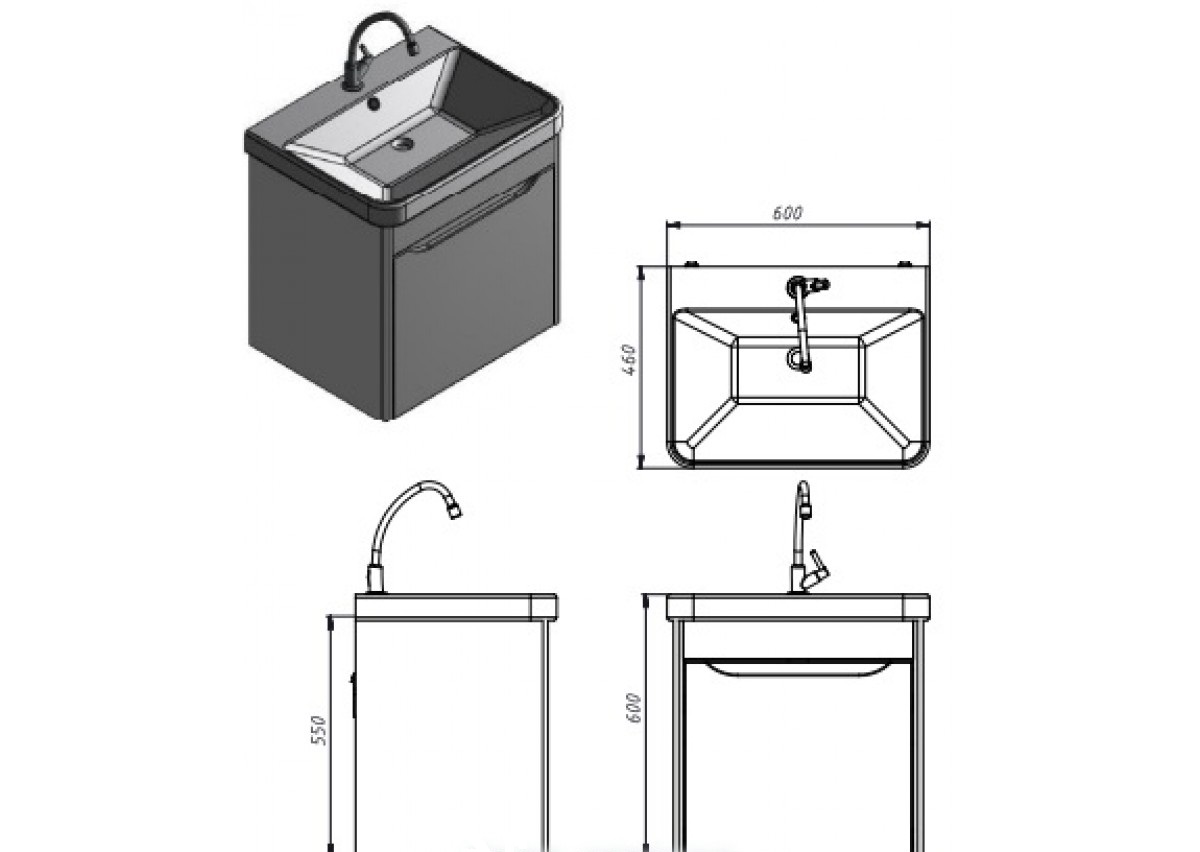 Шафка з умивальником Livorno Lvr-60 структний камінь Juventa - Зображення 164743089-36ef1.jpg