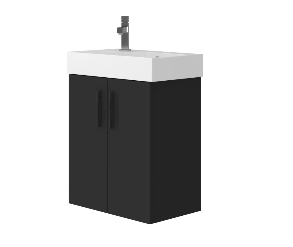 Шафка з умивальником Manhattan Mh-55 чорний Juventa - Зображення